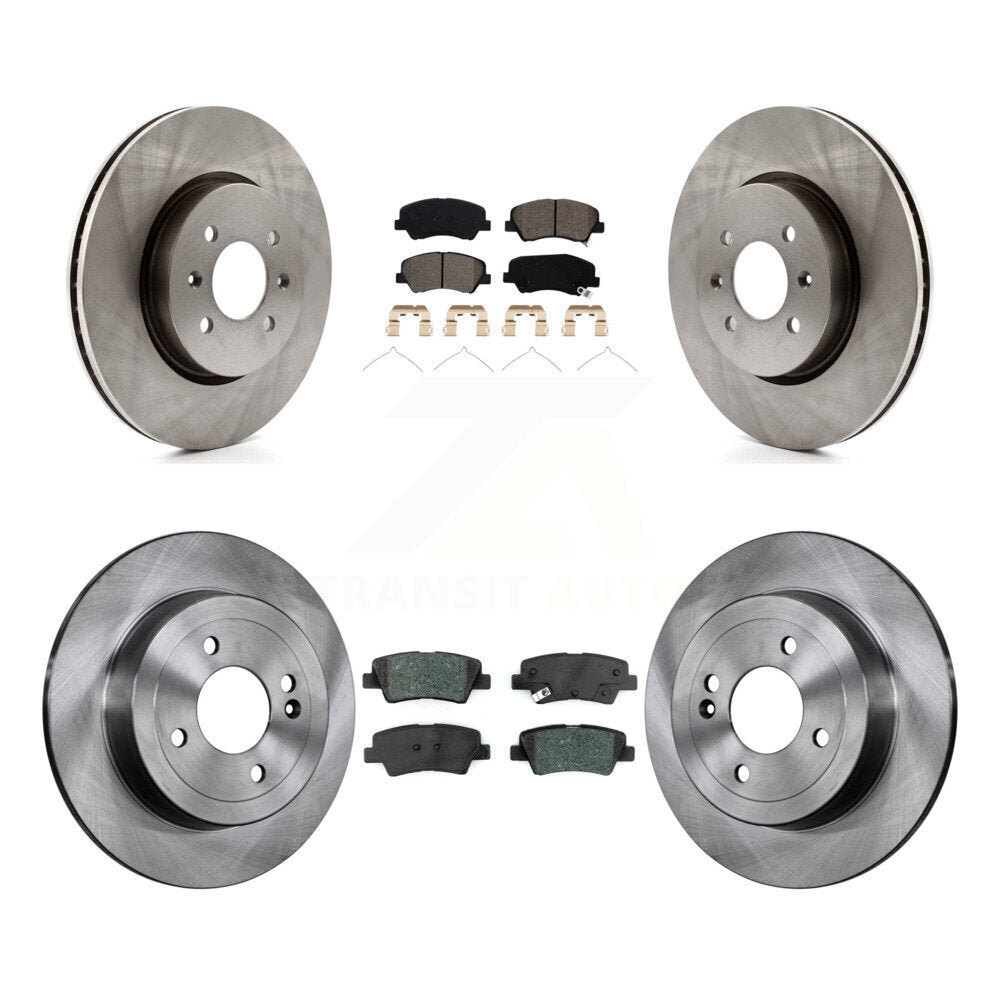 Kit de rotor de frein à disque avant et arrière et plaquettes semi-métalliques pour Kia Rio Hyundai Accen