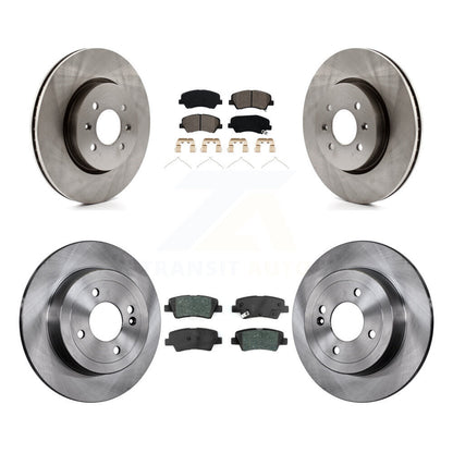 Kit de rotor de frein à disque avant et arrière et plaquettes semi-métalliques pour Kia Rio Hyundai Accen