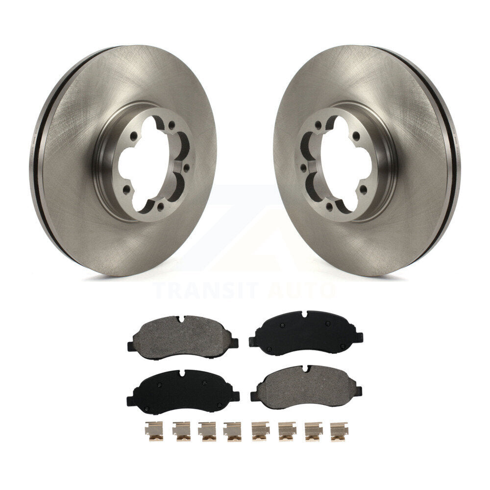 Kit de disques de frein à disque avant et plaquettes semi-métalliques pour Ford Transit-350 HD