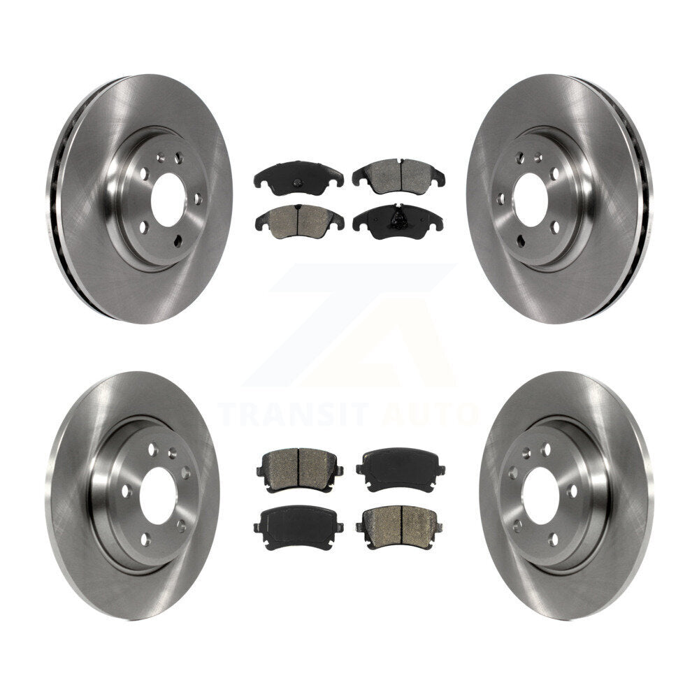 Kit de rotors de frein à disque avant et arrière et plaquettes semi-métalliques pour Audi A4 allroa 2013