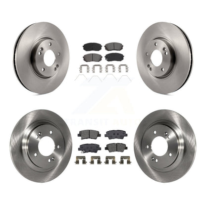 Rotors de frein à disque avant et arrière et kit de plaquettes semi-métalliques pour Kia Soul E 2017 – 2019