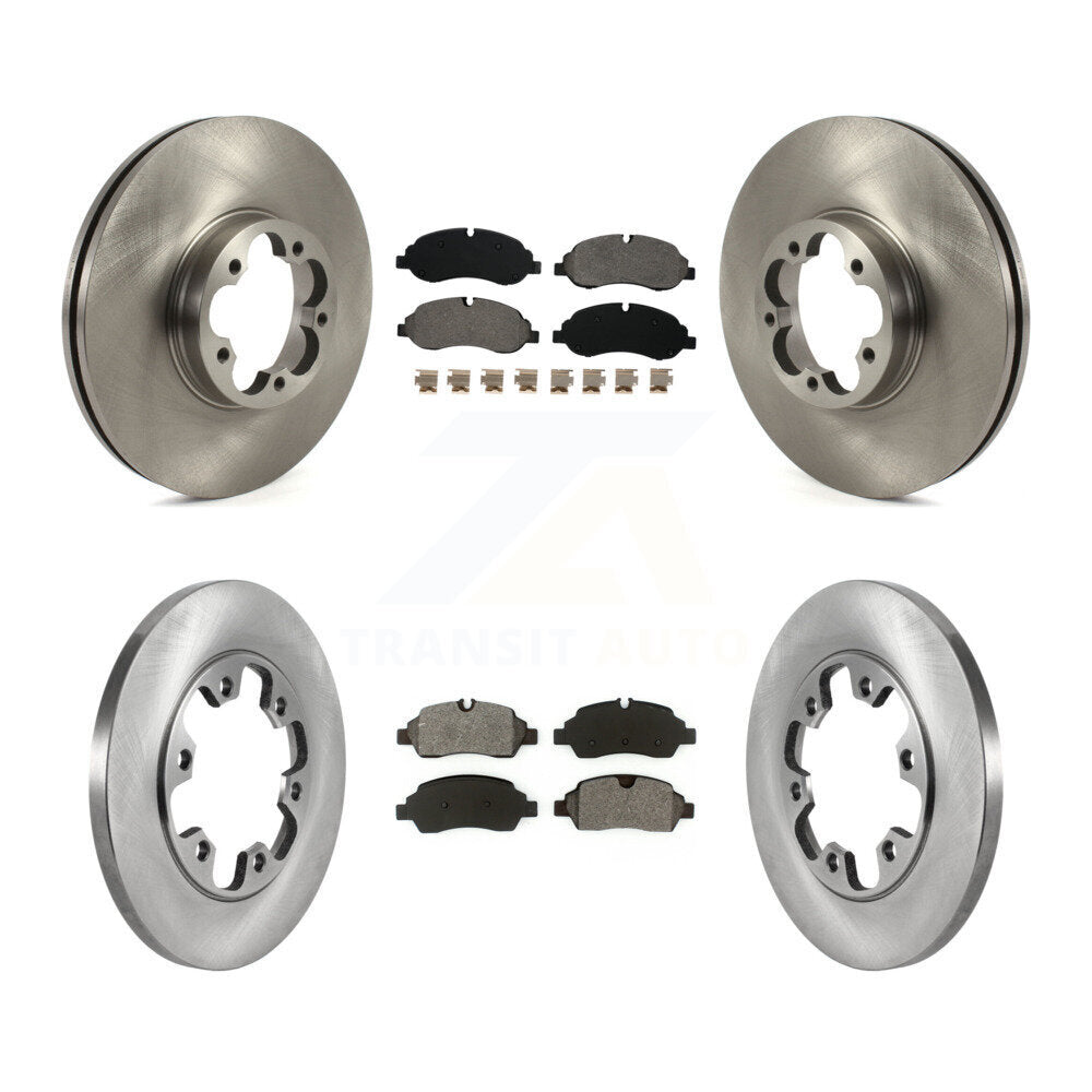 Kit de disques de frein à disque avant et arrière et plaquettes semi-métalliques pour Ford Transit-350 HD
