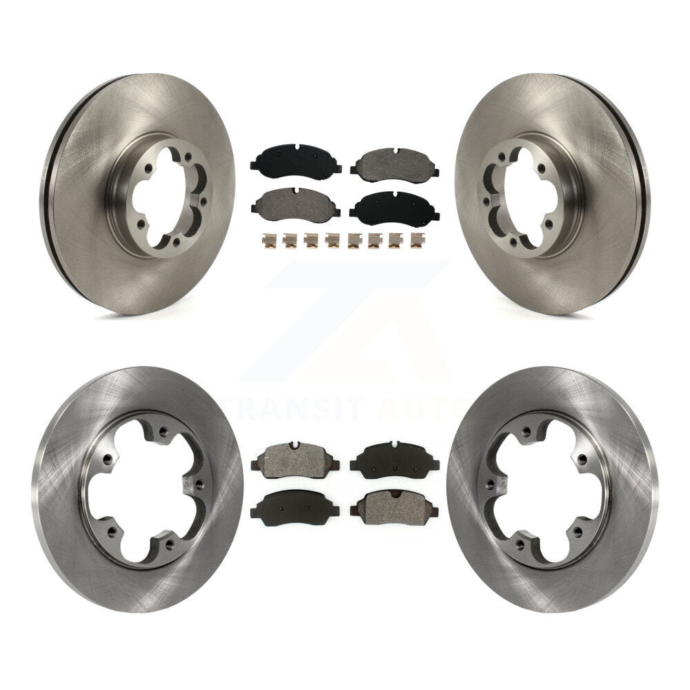 Kit de disques de frein à disque avant et arrière et plaquettes semi-métalliques pour Ford Transit-350 HD