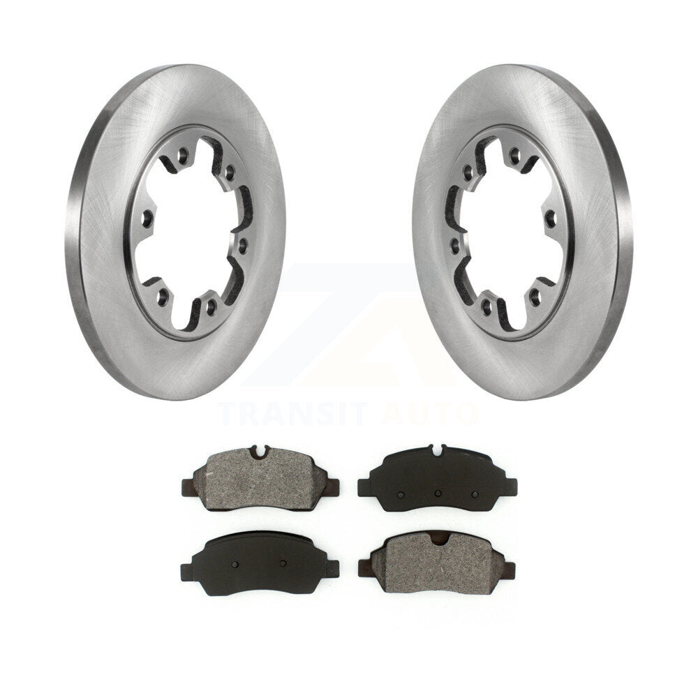 Kit de plaquettes semi-métalliques de rotor de frein arrière pour Ford Transit-350 HD avec roue à 6 écrous