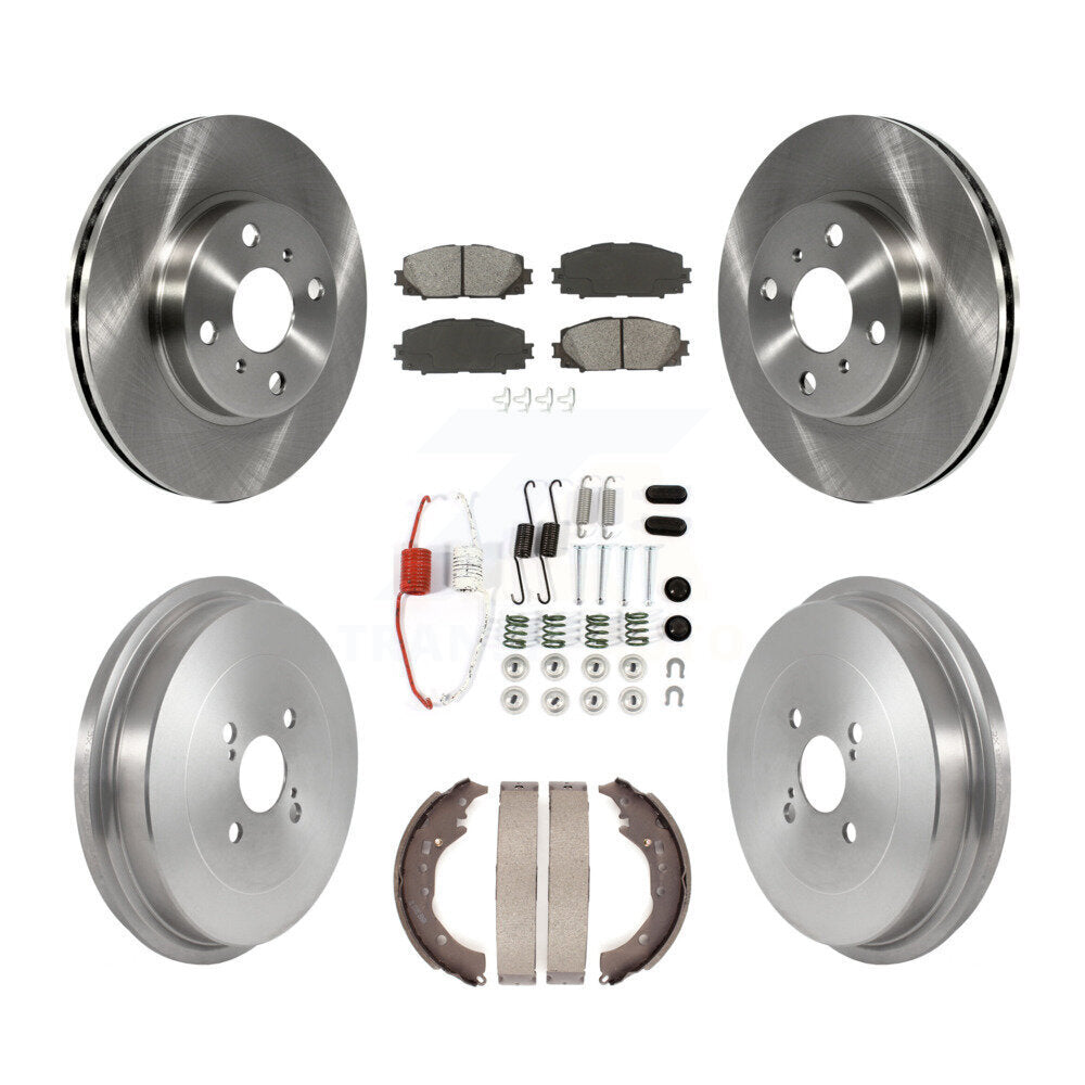 Kit de tambour à plaquettes semi-métalliques pour Rotor de frein avant et arrière (7 pièces) pour Toyota Prius C Scio
