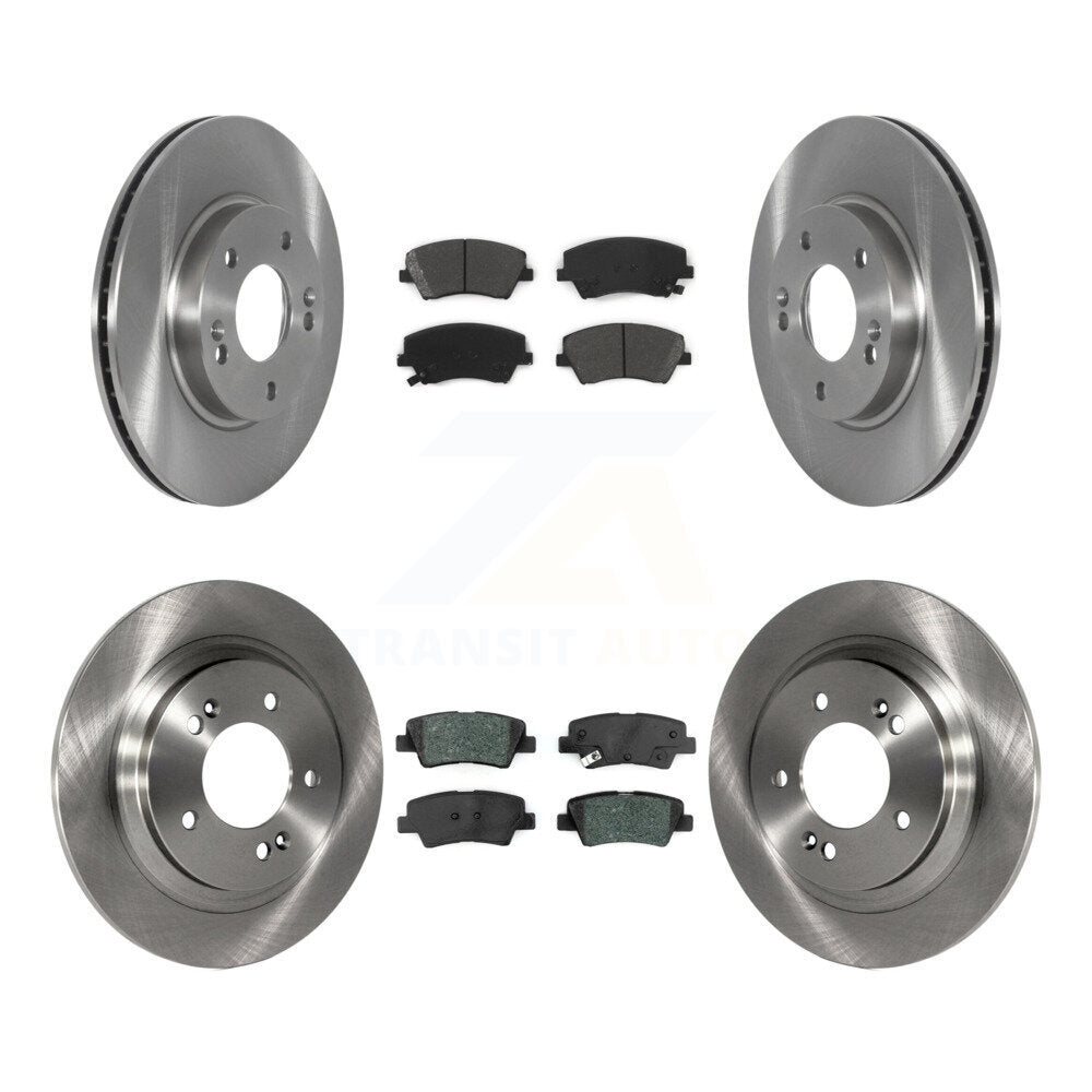 Kit de rotor de frein à disque avant et arrière et plaquettes semi-métalliques pour Hyundai Ioniq Kia Nir