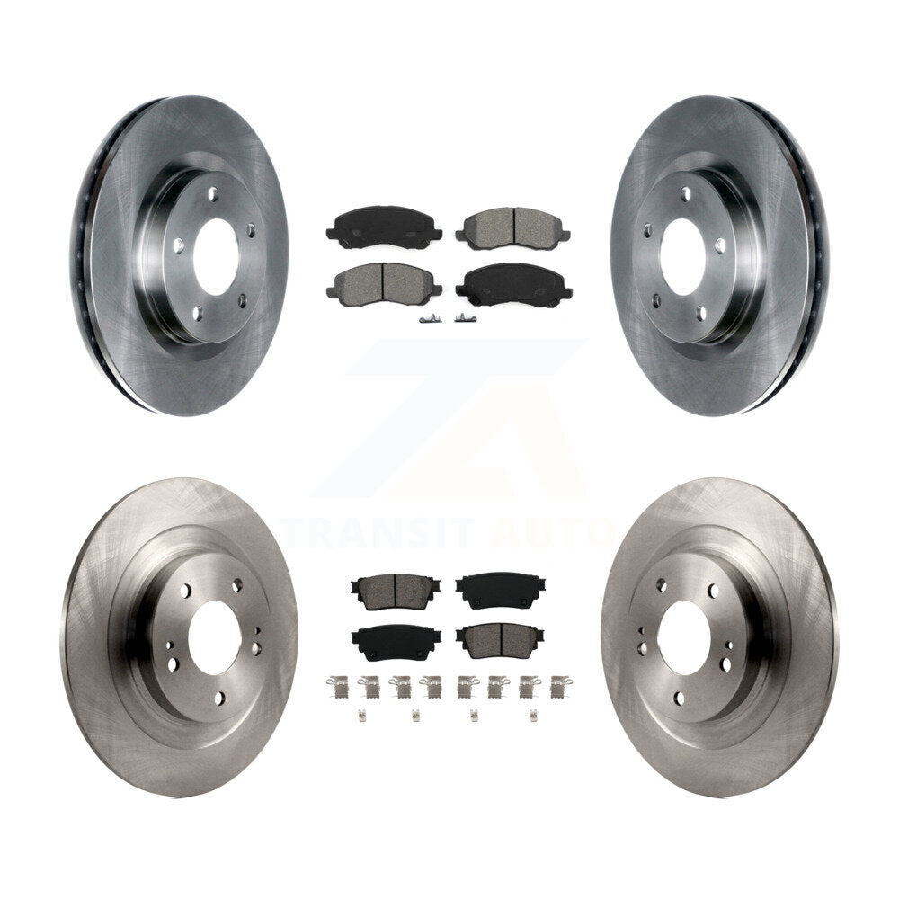 Kit de rotors de frein à disque avant et arrière et plaquettes semi-métalliques pour Mitsubishi Outlande