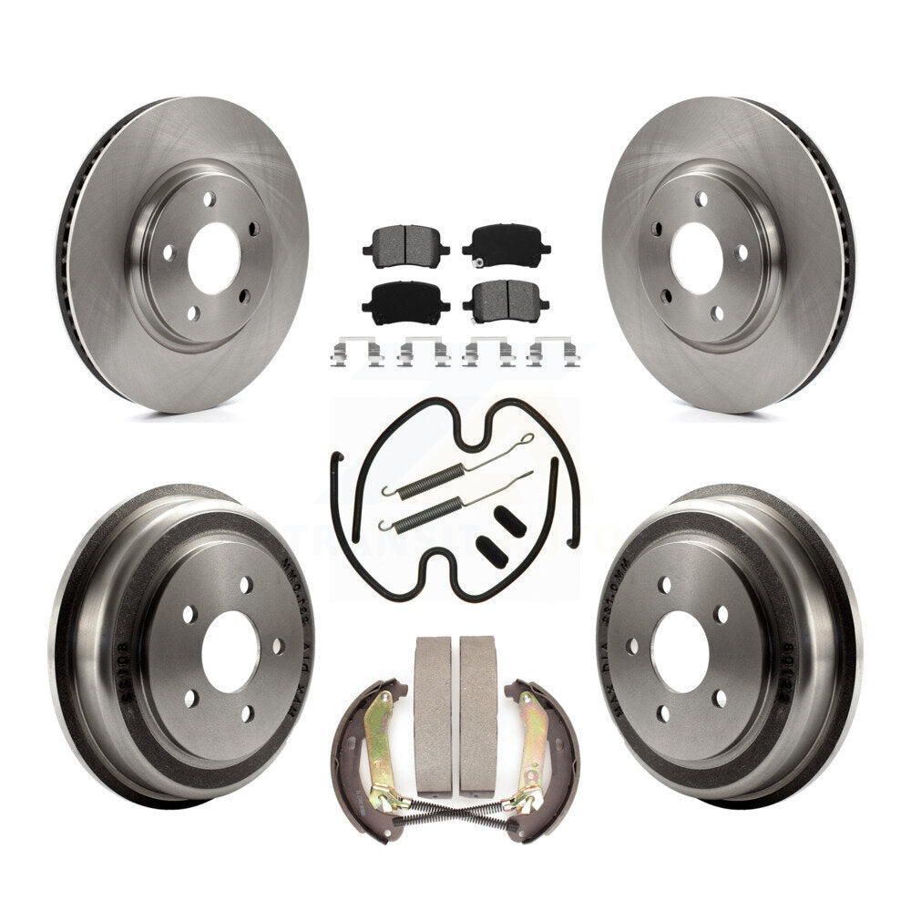 Kit de plaquettes et de tambour semi-métalliques, Rotor de frein avant et arrière (7 pièces) pour Chevrolet Malib