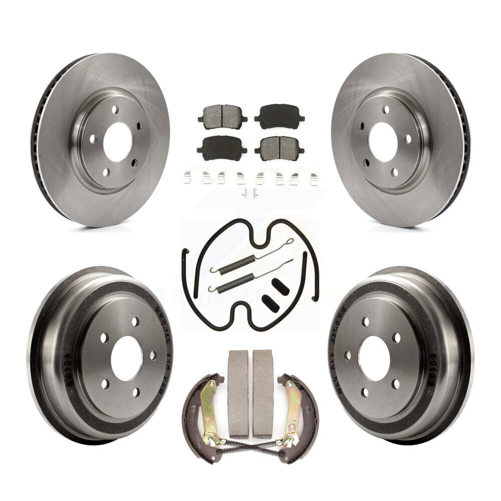 Kit de plaquettes et de tambour semi-métalliques, Rotor de frein avant et arrière (7 pièces) pour Chevrolet Malib