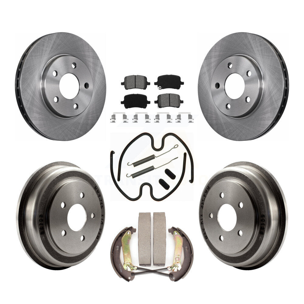 Kit de plaquettes et de tambour semi-métalliques, Rotor de frein avant et arrière (7 pièces) pour Chevrolet Malib