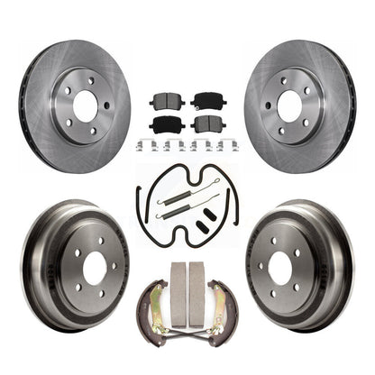 Kit de plaquettes et de tambour semi-métalliques, Rotor de frein avant et arrière (7 pièces) pour Chevrolet Malib