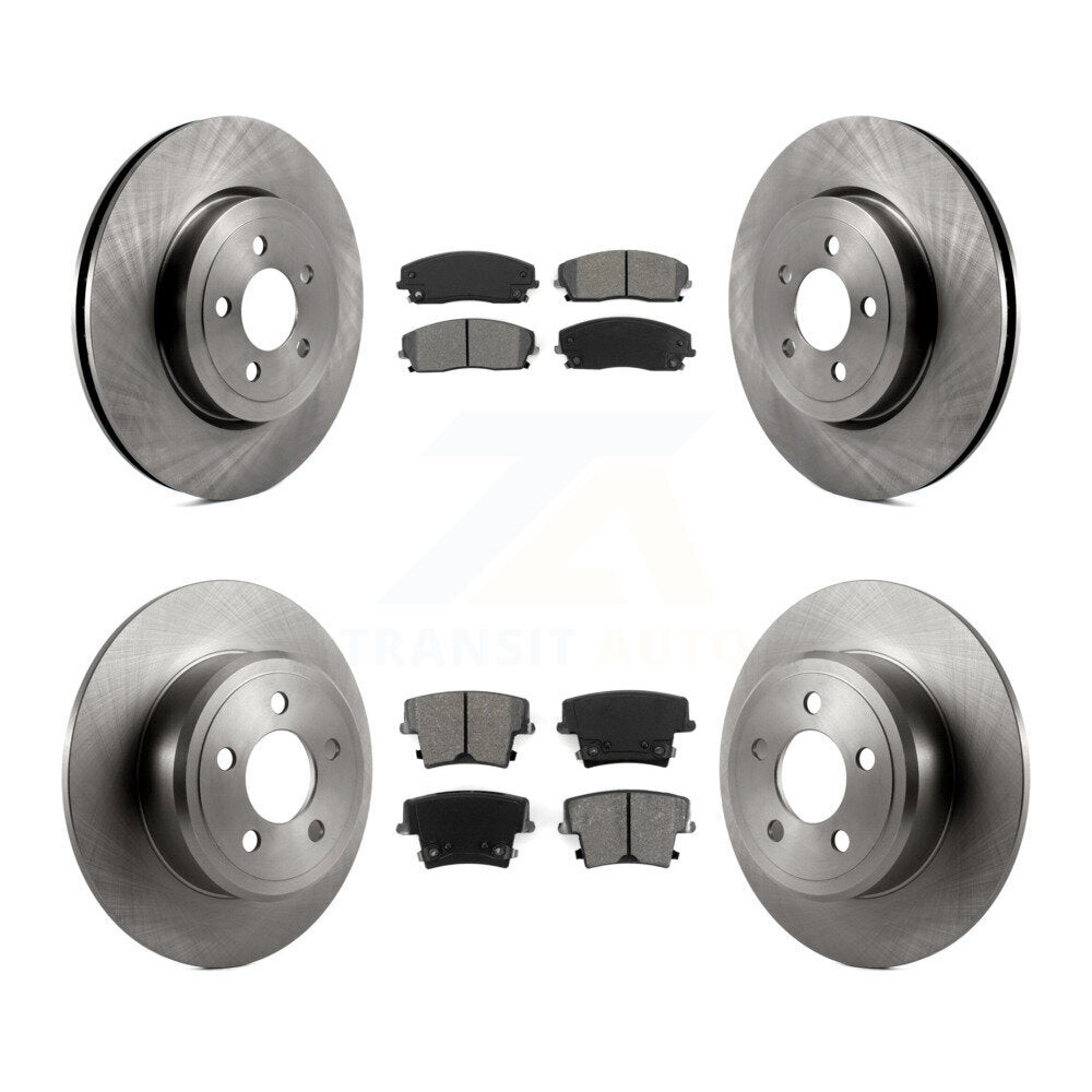 Kit de rotor de frein avant et arrière et plaquettes semi-métalliques pour Dodge Charger RWD avec 3.6