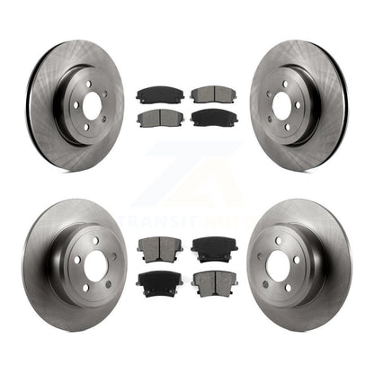 Kit de rotor de frein avant et arrière et plaquettes semi-métalliques pour Dodge Charger RWD avec 3.6