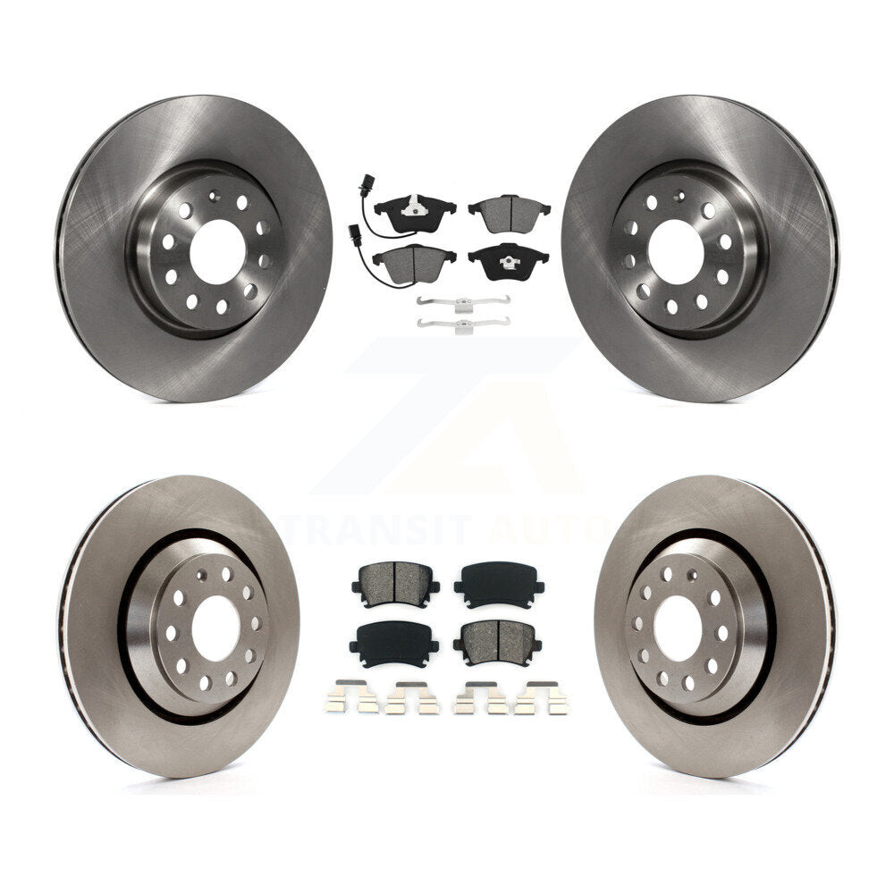 Kit de disques de frein à disque avant et arrière et plaquettes semi-métalliques pour Volkswagen CC R32