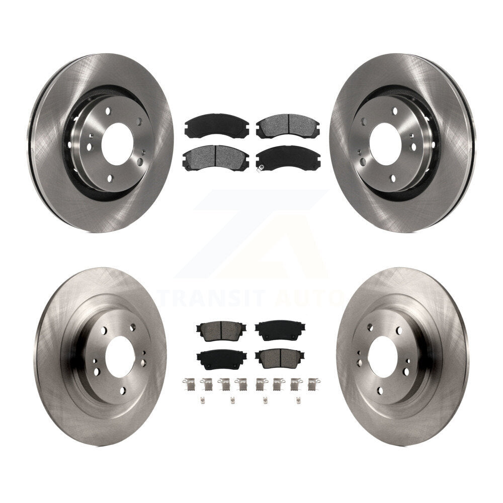 Rotors de frein à disque avant et arrière, Kit de plaquettes semi-métalliques pour Mitsubishi Outlander PHE