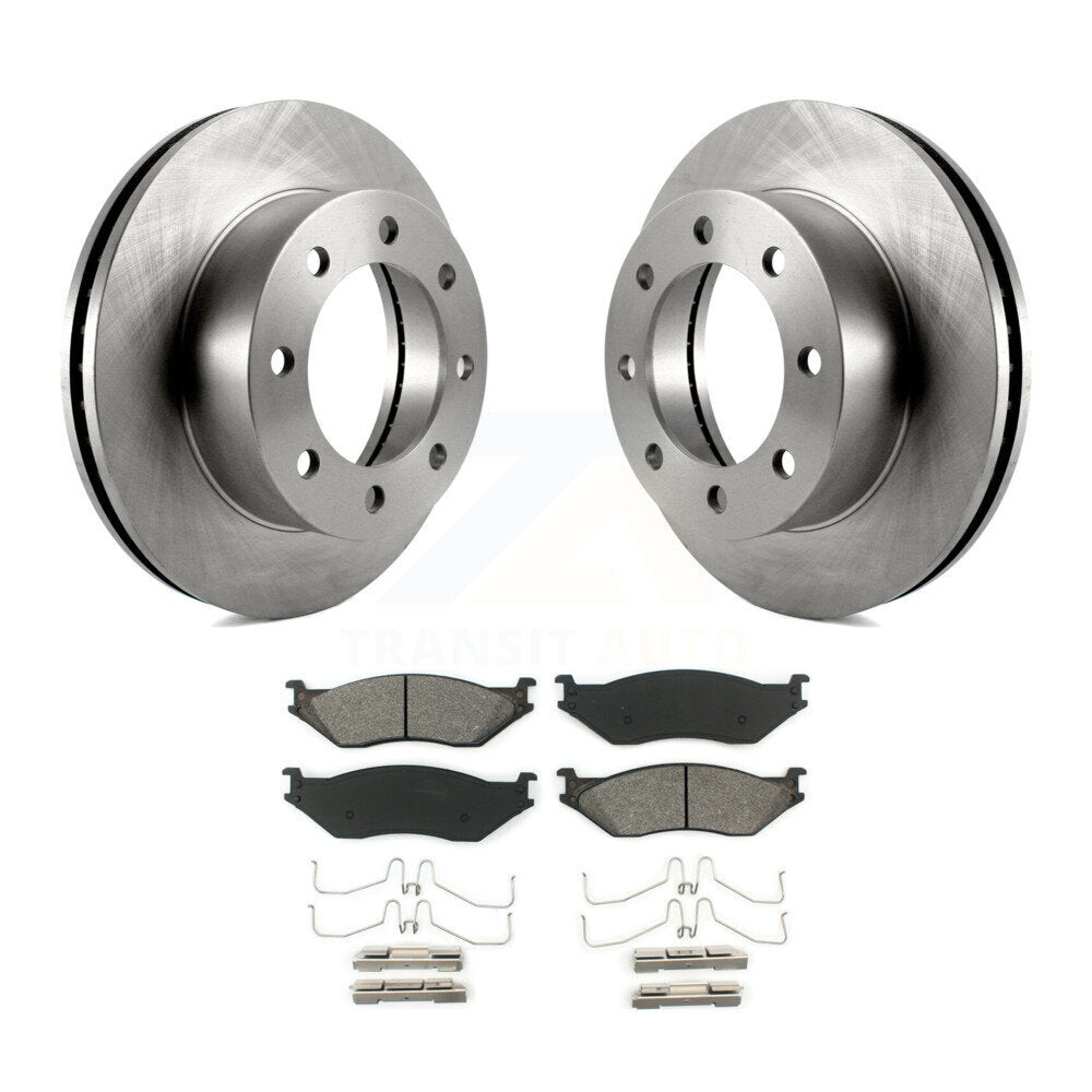 Kit de disques de frein à disque avant et plaquettes semi-métalliques pour Ford F-450 Super Duty