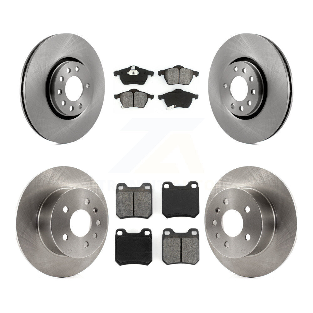 Rotors de frein à disque avant et arrière, Kit de plaquettes semi-métalliques pour Saab 9-3 Vigge 1999 – 2002