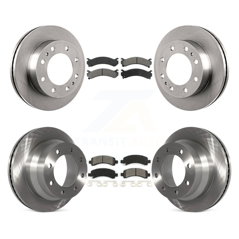 Kit de rotor de frein à disque avant et arrière et plaquettes semi-métalliques pour Chevrolet Express 450