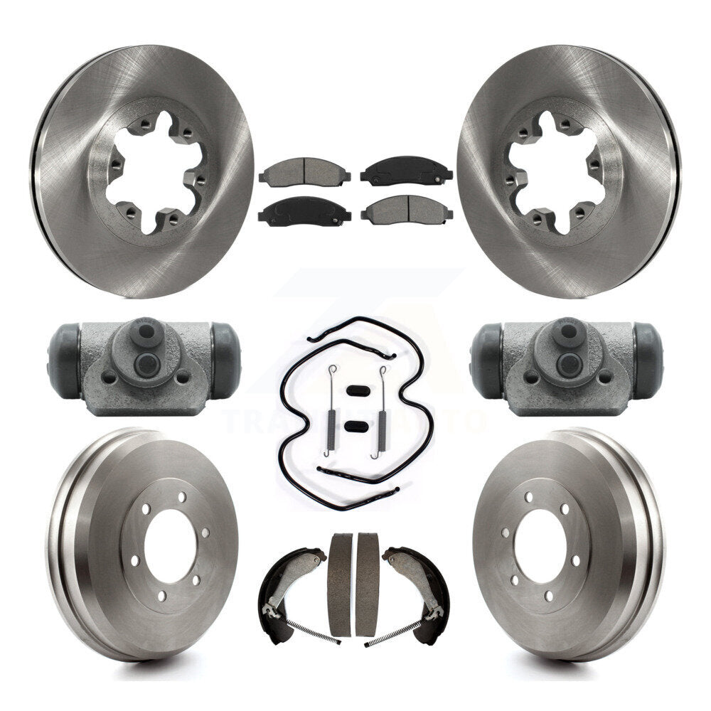 Kit de plaquettes et de tambour semi-métalliques pour Rotor de frein avant et arrière (9 pièces) pour Chevrolet Colorad