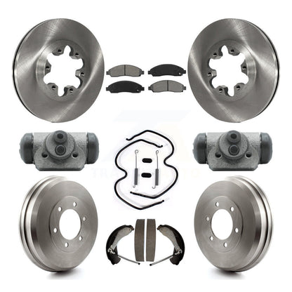 Kit de plaquettes et de tambour semi-métalliques pour Rotor de frein avant et arrière (9 pièces) pour Chevrolet Colorad