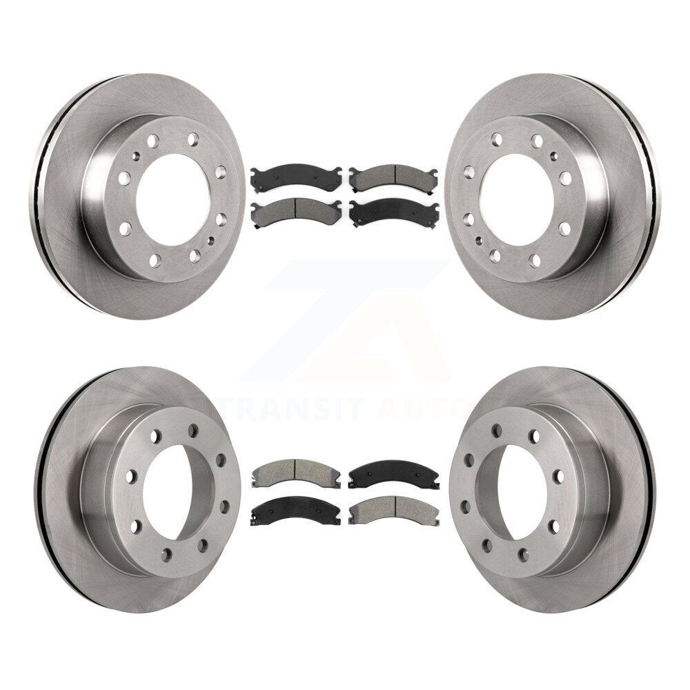 Kit de rotor de frein à disque avant et arrière et plaquettes semi-métalliques pour Chevrolet Express 450