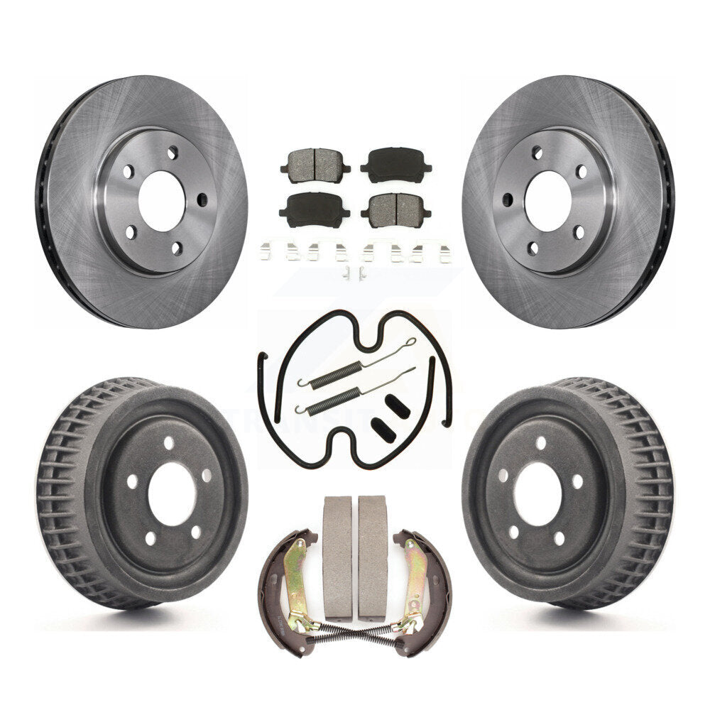 Kit de plaquettes et de tambour semi-métalliques, Rotor de frein avant et arrière (7 pièces) pour Chevrolet Malib