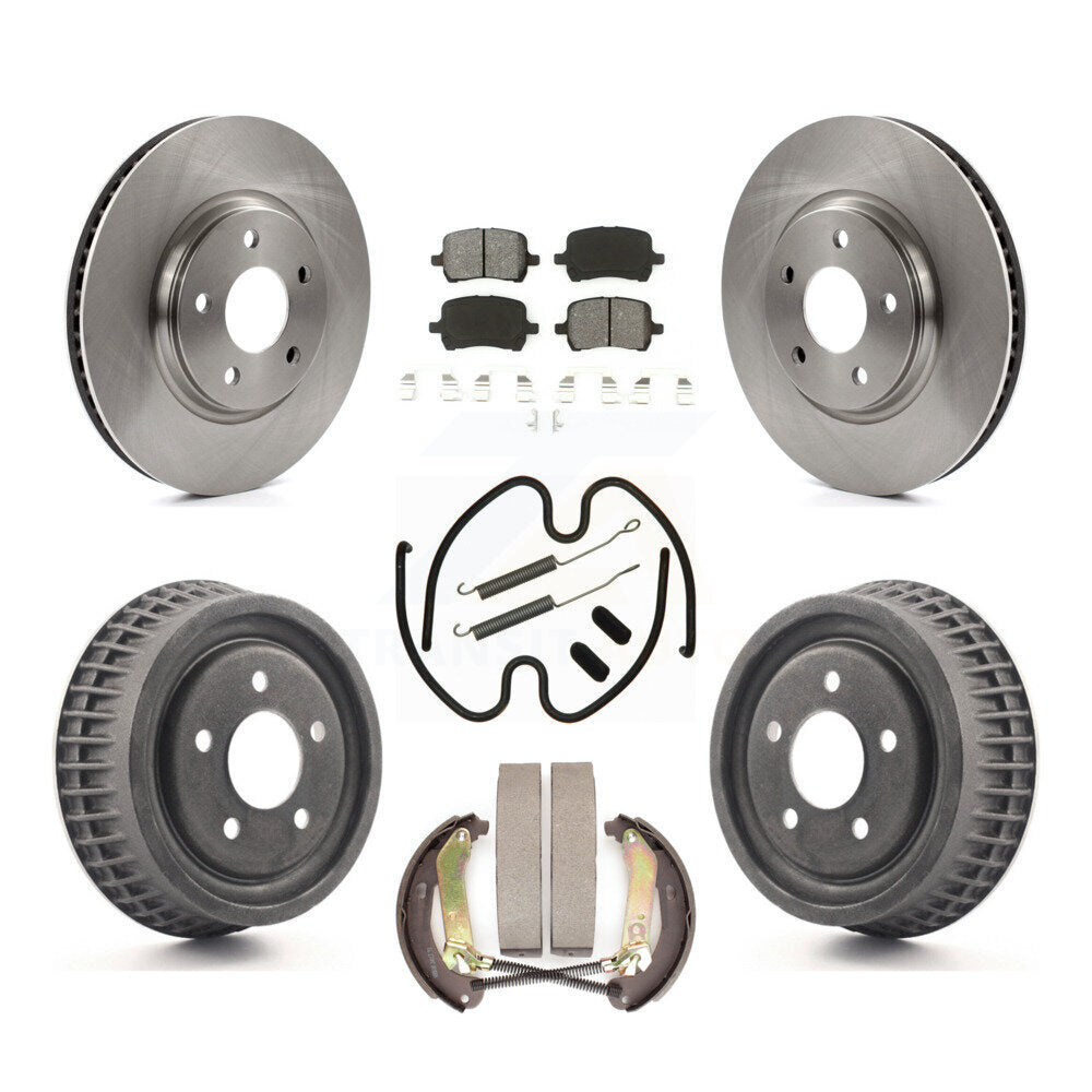 Kit de plaquettes et de tambour semi-métalliques, Rotor de frein avant et arrière (7 pièces) pour Chevrolet Malib