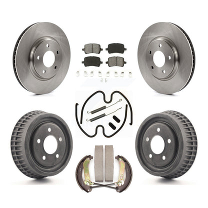 Kit de plaquettes et de tambour semi-métalliques, Rotor de frein avant et arrière (7 pièces) pour Chevrolet Malib