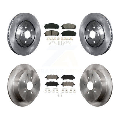 Kit de rotors de frein à disque avant et arrière et plaquettes semi-métalliques pour Toyota Highlander