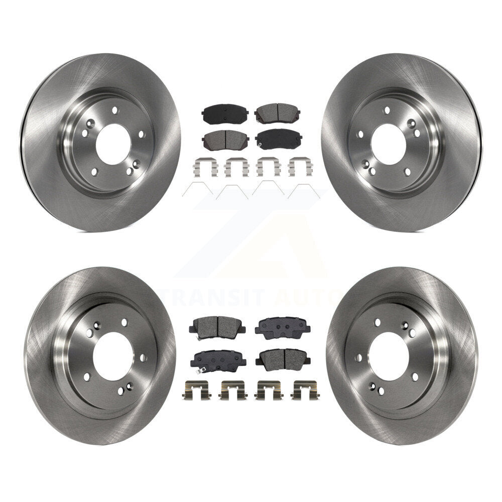 Kit de rotor de frein avant et arrière et plaquettes semi-métalliques pour Hyundai Elantra GT Kia Forte