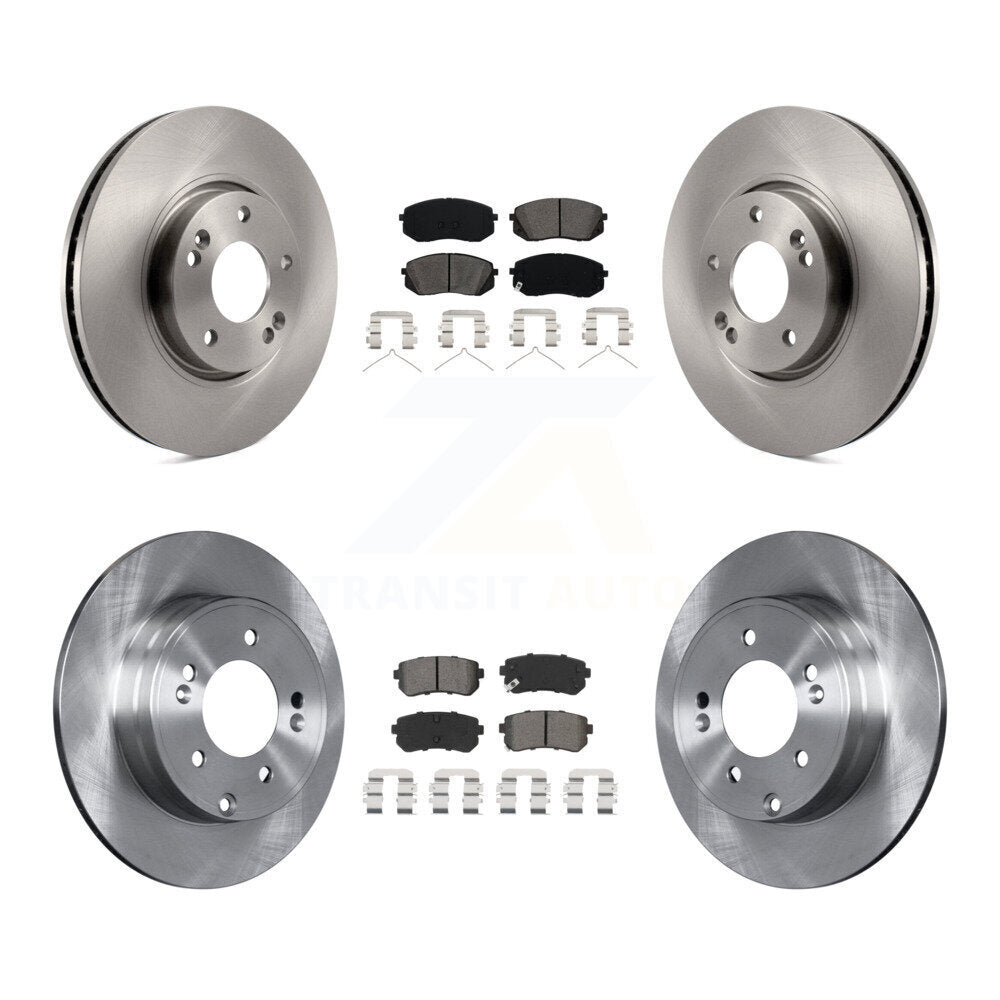Kit de rotors de frein à disque avant et arrière et plaquettes semi-métalliques pour Hyundai Sonata