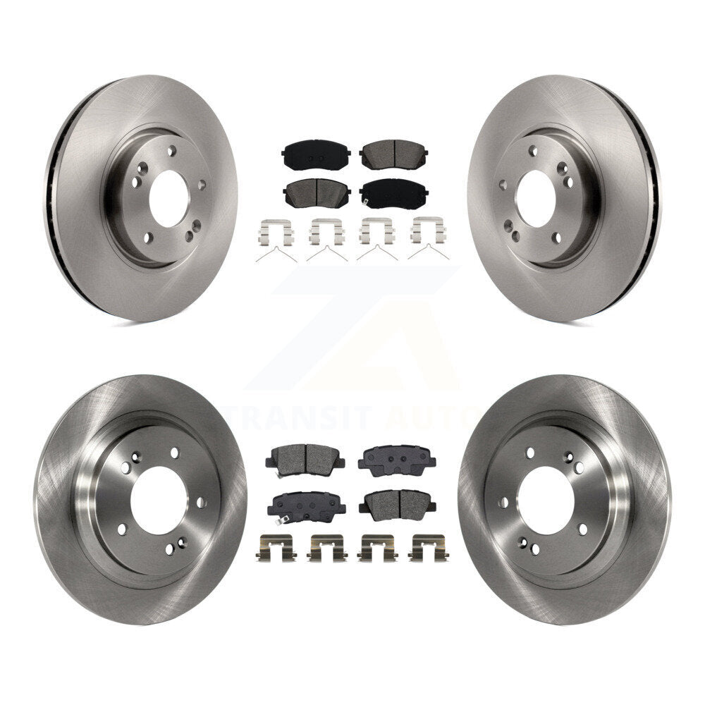 Kit de rotors de frein à disque avant et arrière et plaquettes semi-métalliques pour Hyundai Sonata