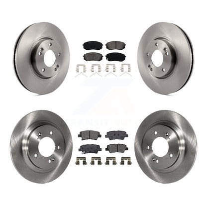 Kit de rotors de frein à disque avant et arrière et plaquettes semi-métalliques pour Hyundai Sonata