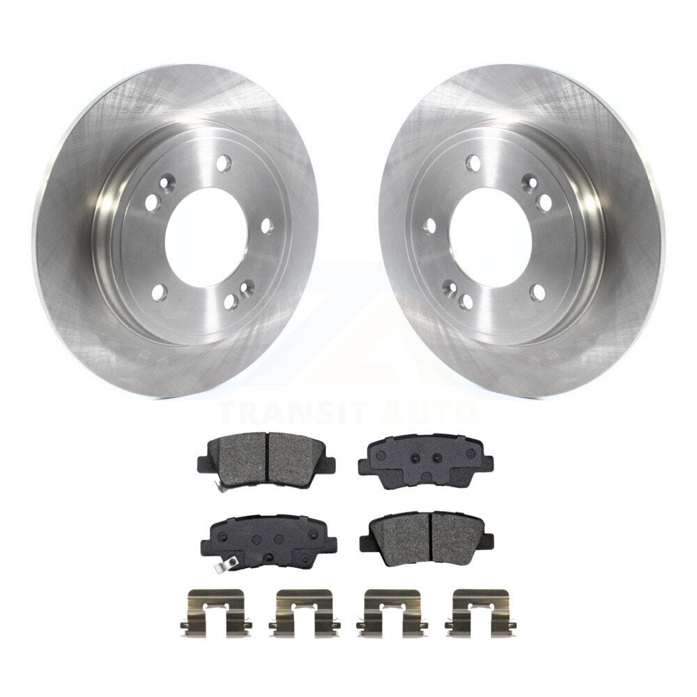 Kit de rotor de frein arrière et de plaquettes semi-métalliques pour Kia Forte Hyundai Veloster Forte