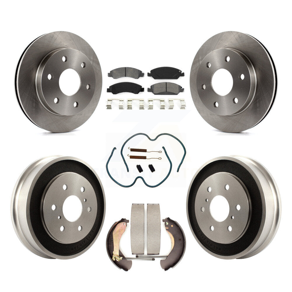 Kit de tambour à plaquettes semi-métalliques, Rotor de frein à disque avant et arrière (7 pièces) pour GMC Sierra 150