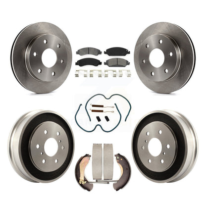 Kit de tambour à plaquettes semi-métalliques, Rotor de frein à disque avant et arrière (7 pièces) pour GMC Sierra 150
