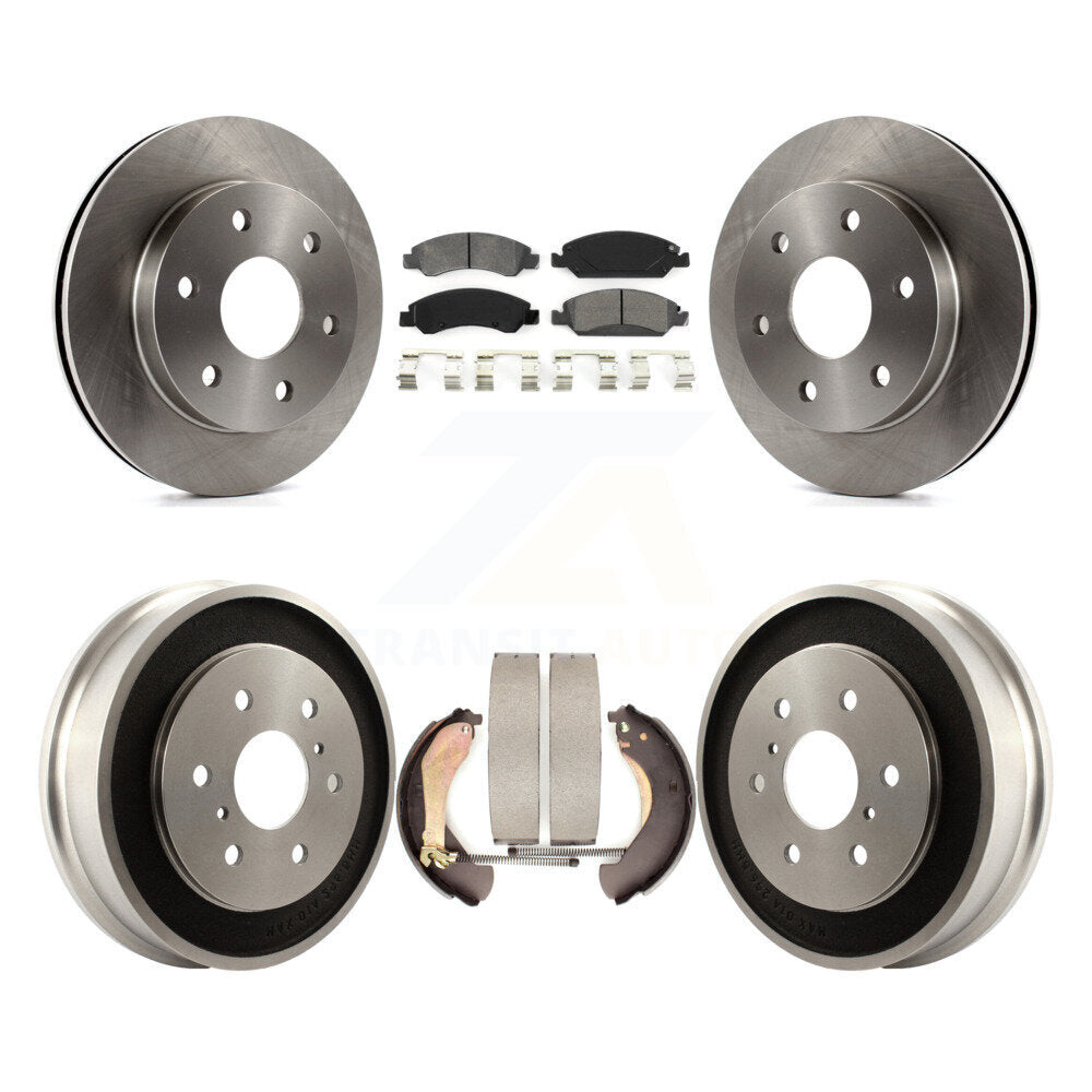 Rotors de frein à disque avant et arrière, plaquettes semi-métalliques et Kit de tambour pour GMC Sierra 150