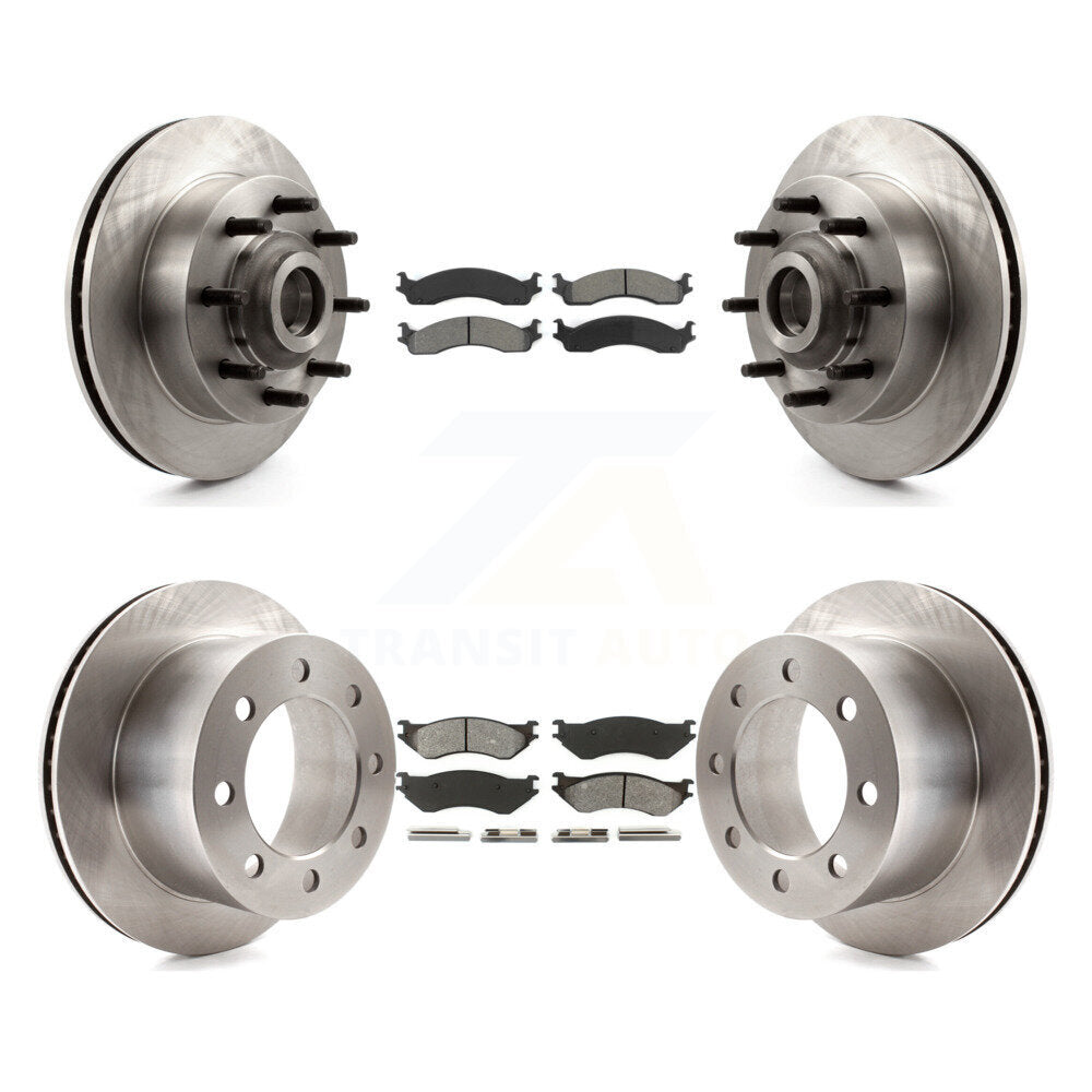 Kit de rotor de frein à disque avant et arrière et plaquettes semi-métalliques pour Dodge Ram 250 2001-2002