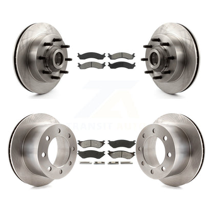 Kit de rotor de frein à disque avant et arrière et plaquettes semi-métalliques pour Dodge Ram 250 2001-2002