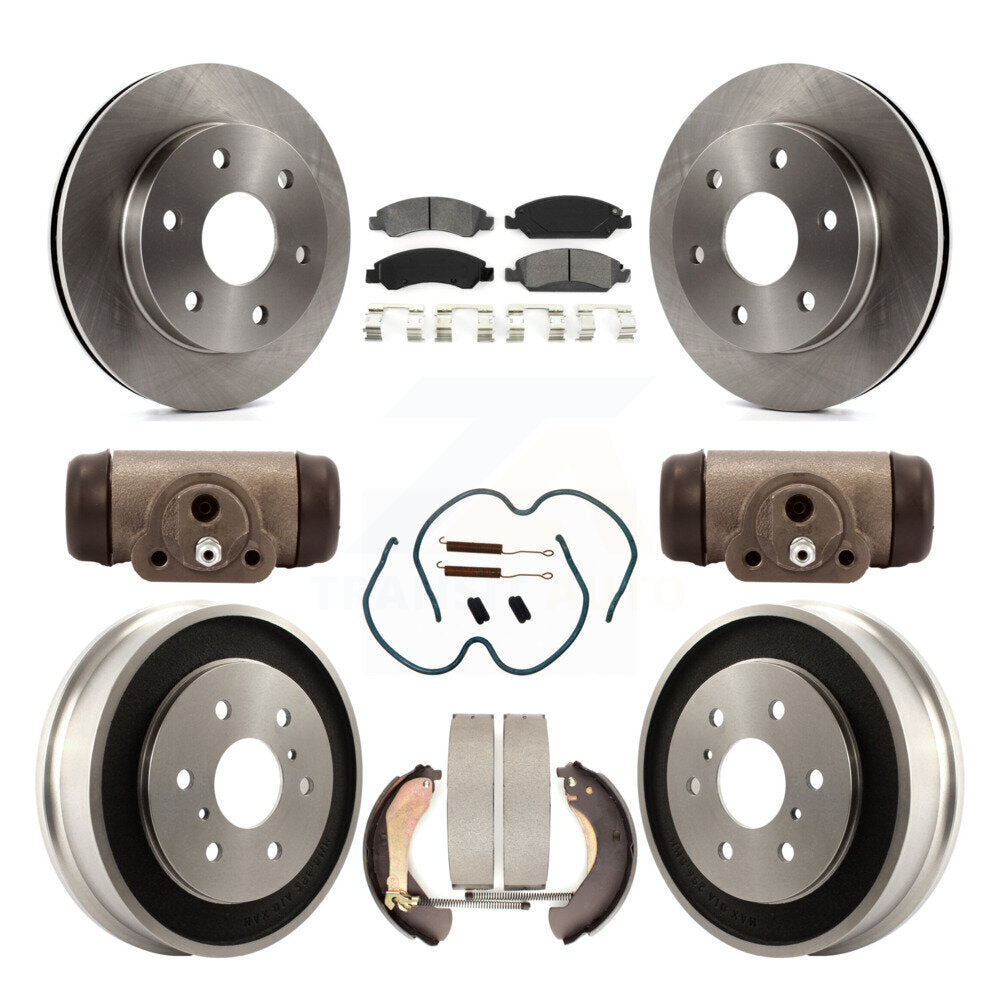 Kit de tambour à plaquettes semi-métalliques, Rotor de frein à disque avant et arrière (9 pièces) pour GMC Sierra 150
