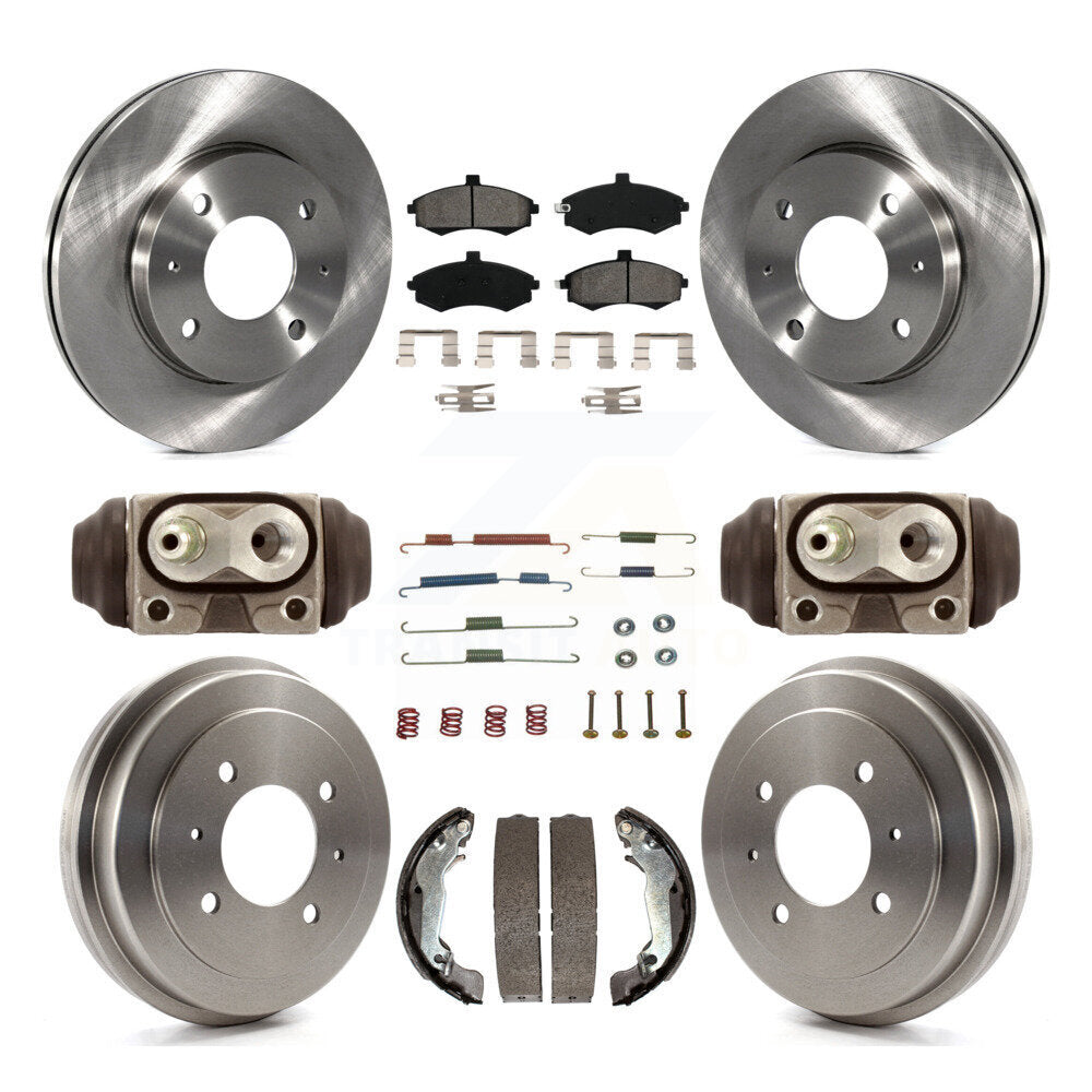 Kit de tambour à plaquettes semi-métalliques, Rotor de frein à disque avant et arrière (9 pièces) pour Hyundai Elantr