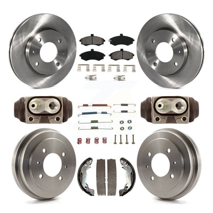 Kit de tambour à plaquettes semi-métalliques, Rotor de frein à disque avant et arrière (9 pièces) pour Hyundai Elantr