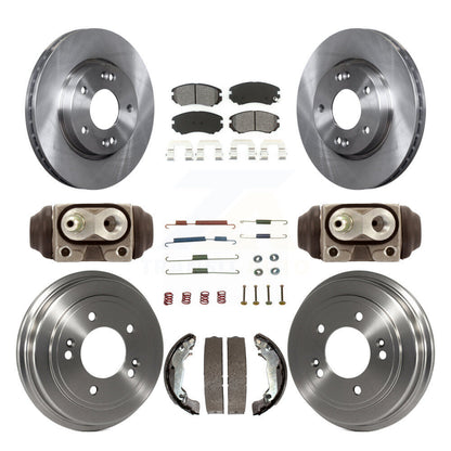 Kit de tambour à plaquettes semi-métalliques, Rotor de frein à disque avant et arrière (9 pièces) pour Hyundai Elantr