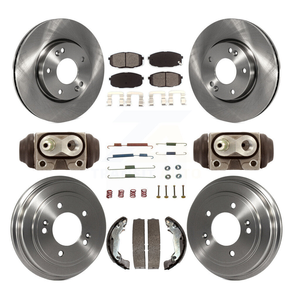 Kit de tambour à plaquettes semi-métalliques, Rotor de frein à disque avant et arrière (9 pièces) pour Hyundai Elantr