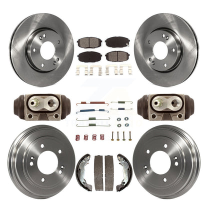 Kit de tambour à plaquettes semi-métalliques, Rotor de frein à disque avant et arrière (9 pièces) pour Hyundai Elantr