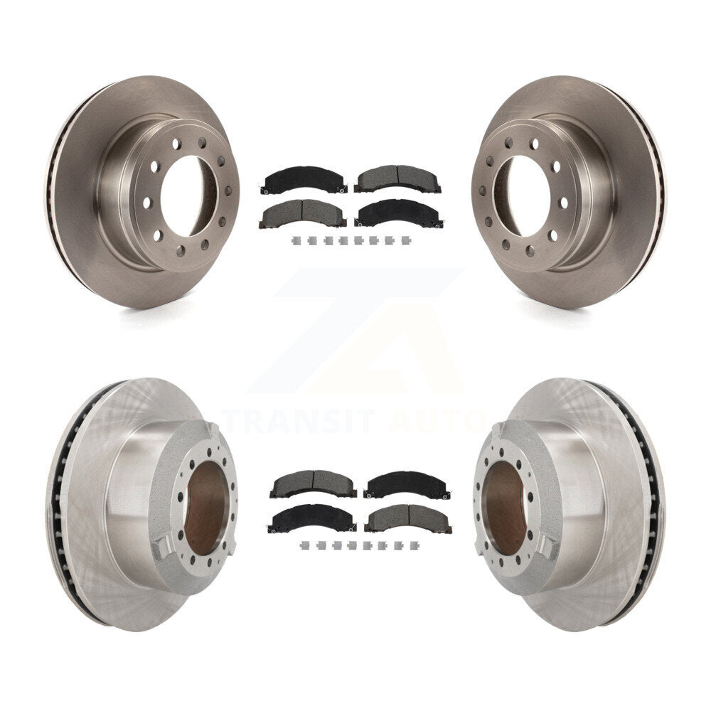Kit de rotor de frein avant et arrière et plaquettes semi-métalliques pour camion Ram Dodge Sterling 450