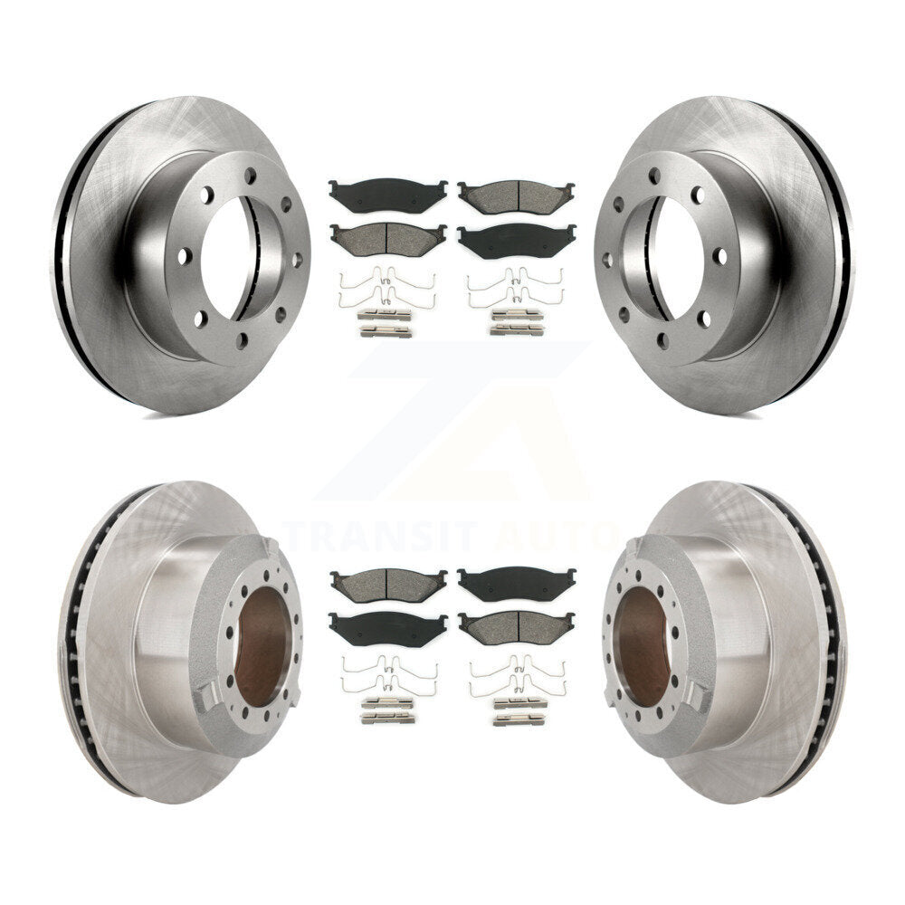 Kit de rotors de frein à disque avant et arrière et plaquettes semi-métalliques pour Ford F-450 Super Dut