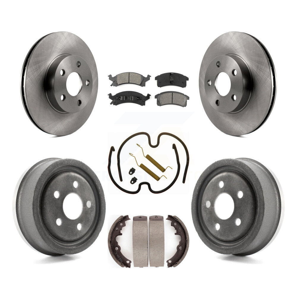 Kit de tambour à plaquettes semi-métalliques, Rotor de frein à disque avant et arrière (7 pièces) pour Pontiac Sunfir