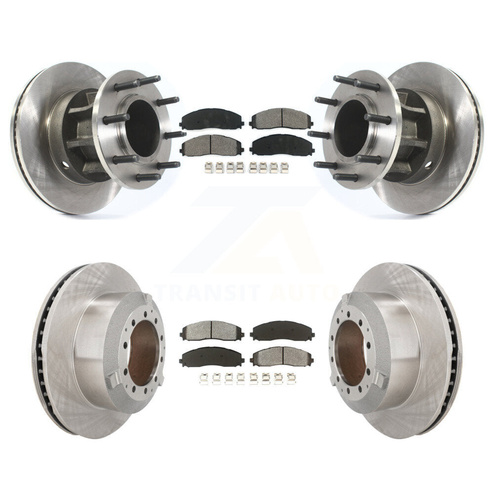 Kit de rotors de frein à disque avant et arrière et plaquettes semi-métalliques pour Ford F-350 Super Dut