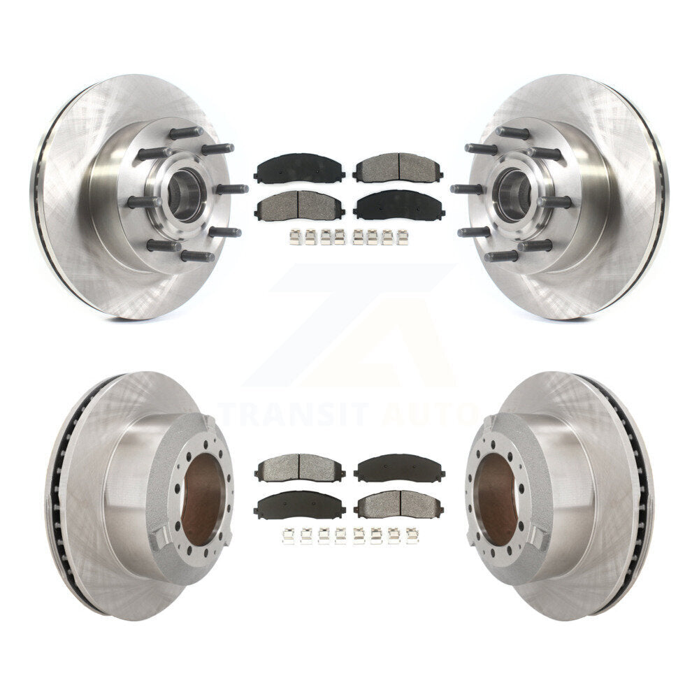 Kit de rotors de frein à disque avant et arrière et plaquettes semi-métalliques pour Ford F-350 Super Dut